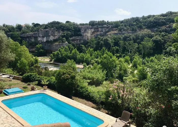 Location La Du Gardon - Exceptionnel A - Acces Direct A La Riviere - Vue Panoramique Sur Les Gorges - 2500€/sem * Collias